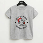 Cartoon Beagle Festive Season Kids T-Shirt 2