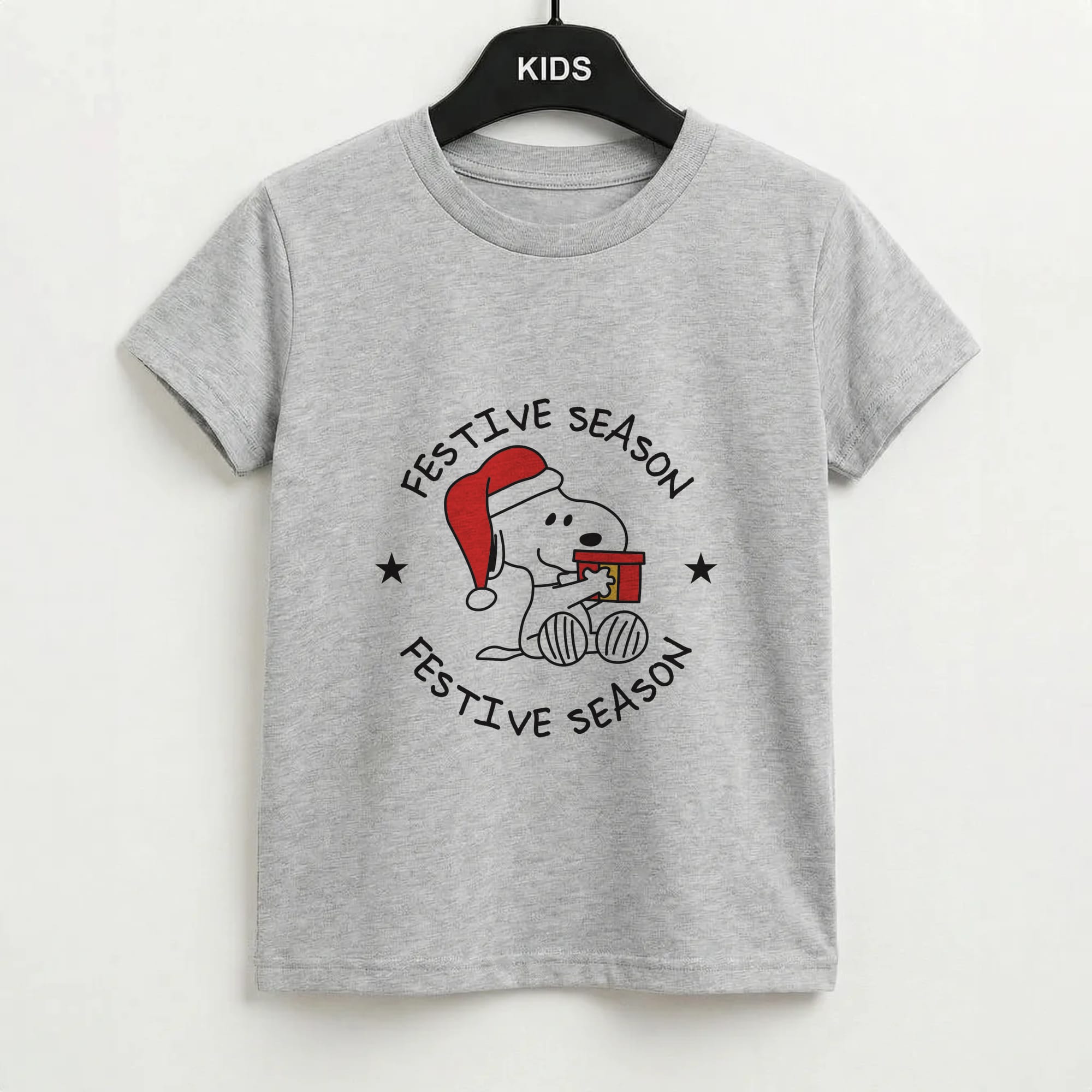 Cartoon Beagle Festive Season Kids T-Shirt