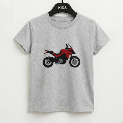 Red Motorbike - Motorbike Kids T-Shirt