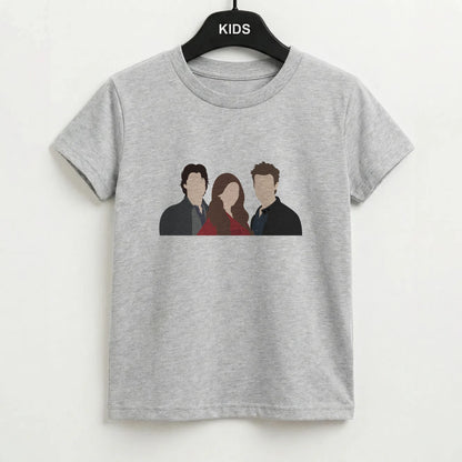 Elena, Damon And Stefan - VD Kids T-Shirt