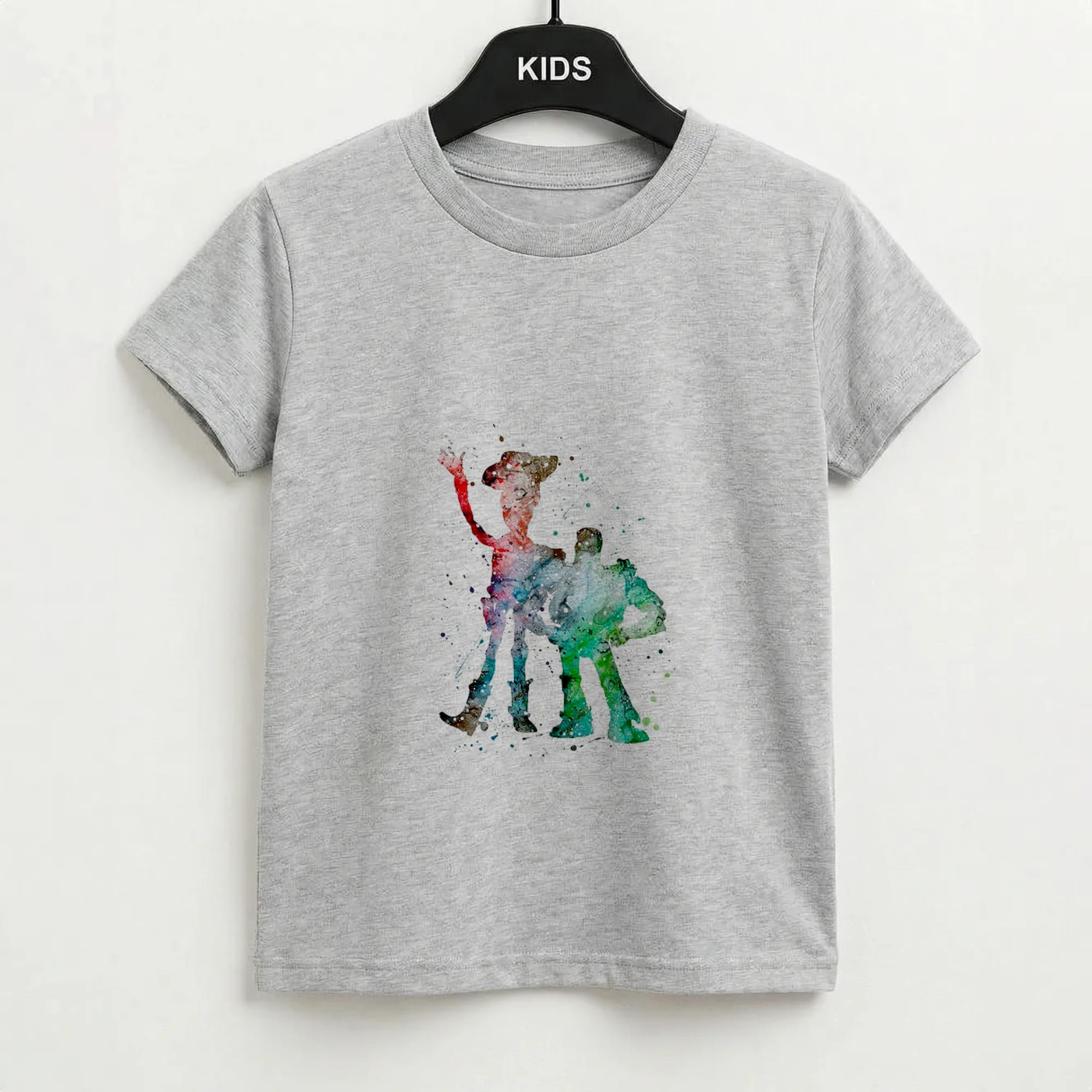 Watercolour Woody & Buzz A Story of Toys Fairytale Kids T-Shirt