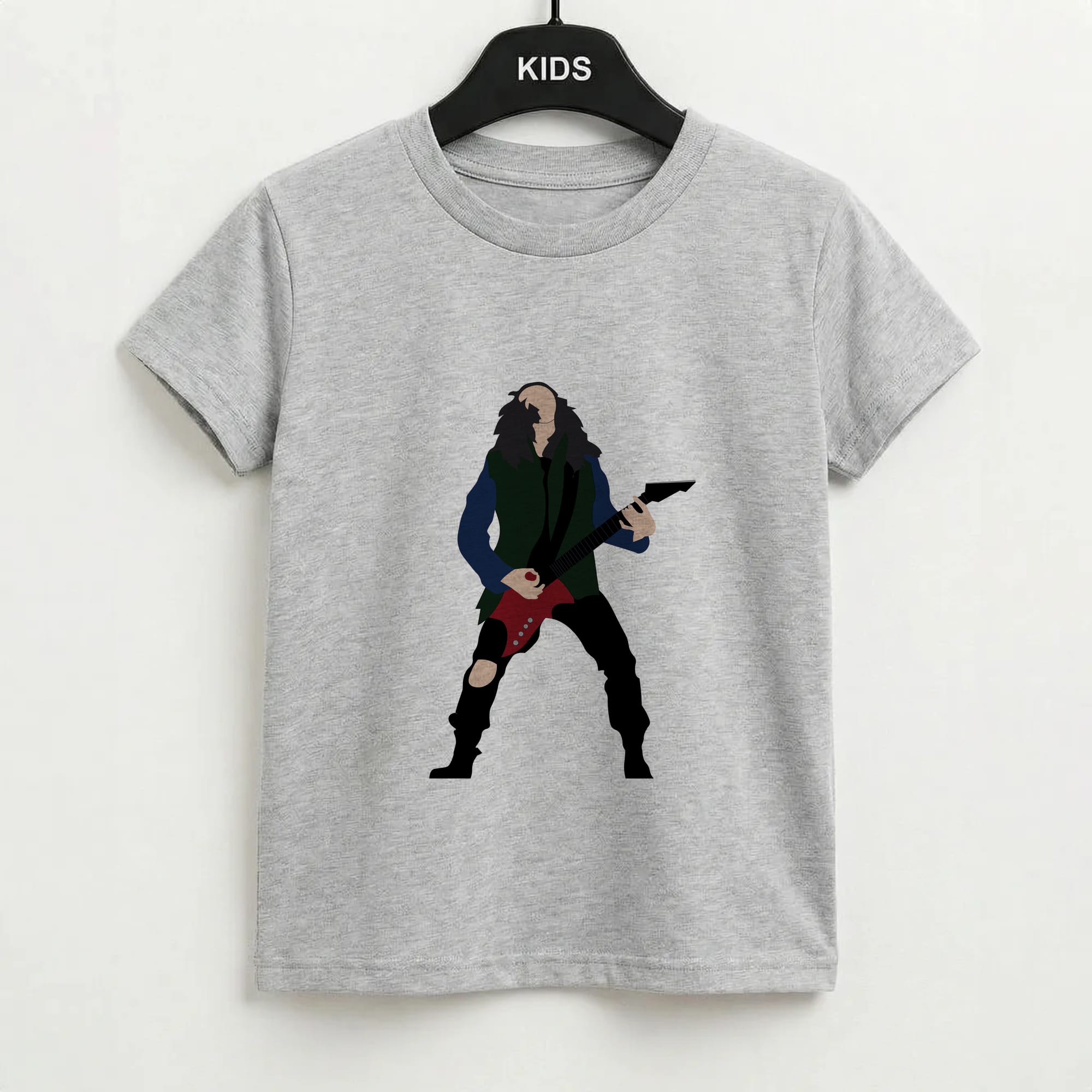 Eddie Munson Playing Guitar Kids T-Shirt