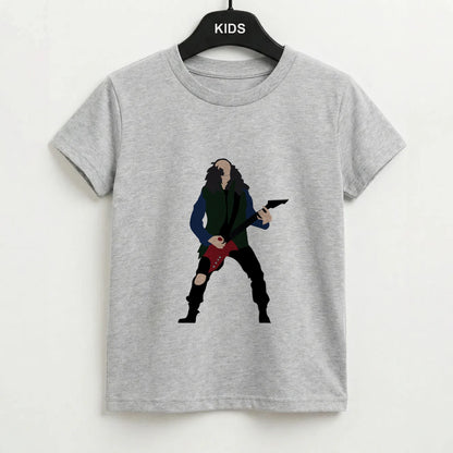 Eddie Munson Playing Guitar Kids T-Shirt