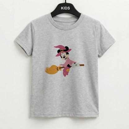 Witch Female Mouse Halloween Kids T-Shirt