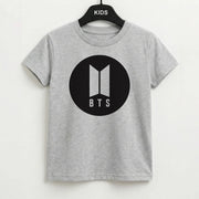 BTS logo Black - K Pop Kids T-Shirt 2