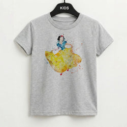 Watercolour Snow White Fairytale Kids T-Shirt