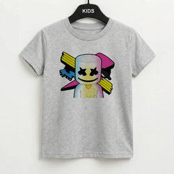 Neon Logo White Helmet DJ Kids T-Shirt