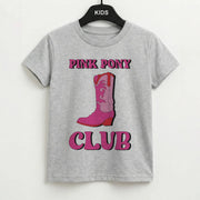 Zebra Print Pink Pony Club Kids T-Shirt 2