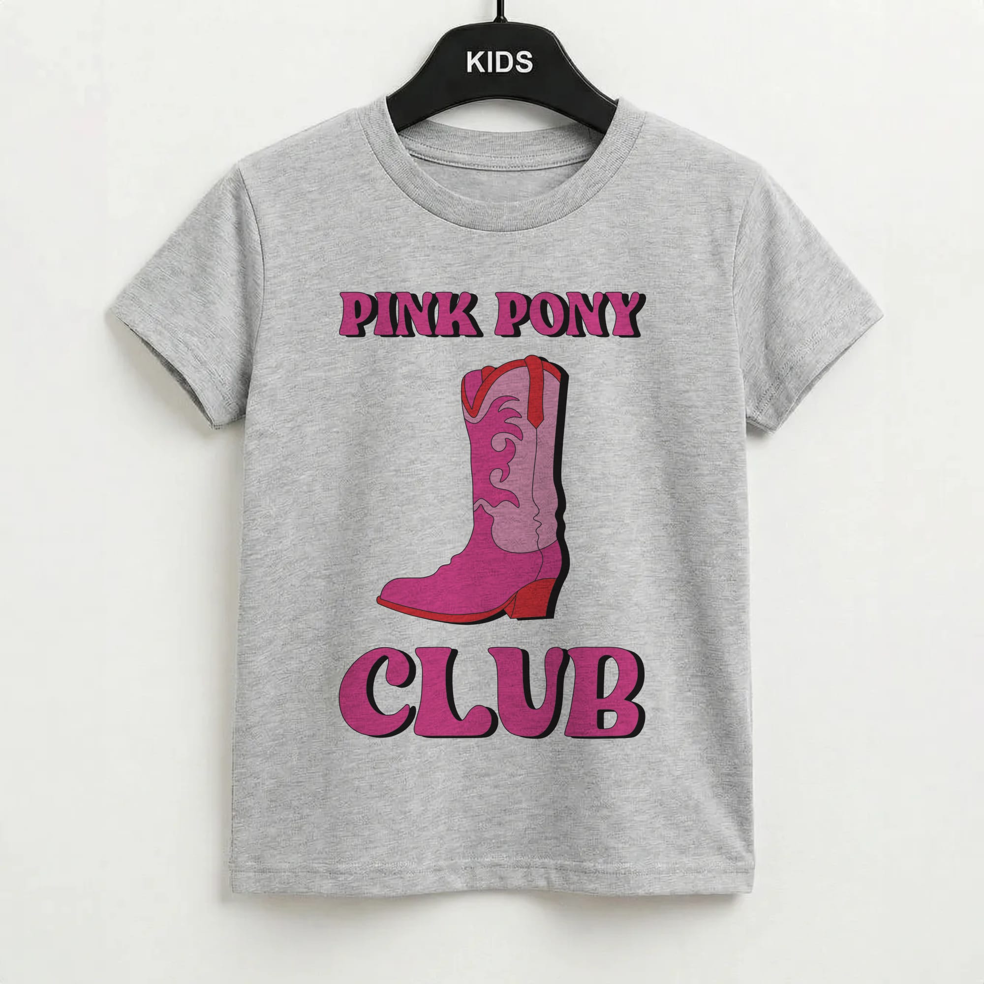 Zebra Print Pink Pony Club Kids T-Shirt