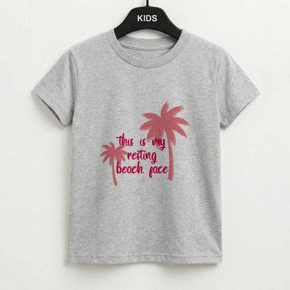 This Is My Resting Beach Face - Summer Quotes Kids T-Shirt