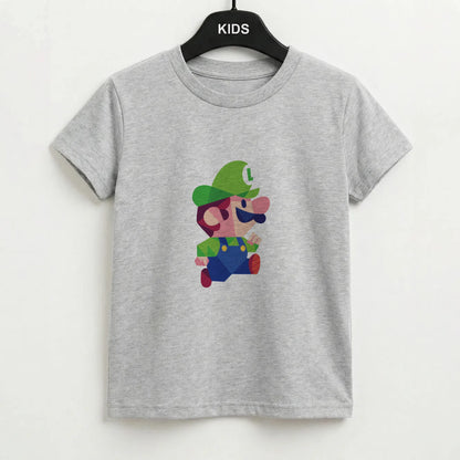 Running Luigi - Mario Kids T-Shirt