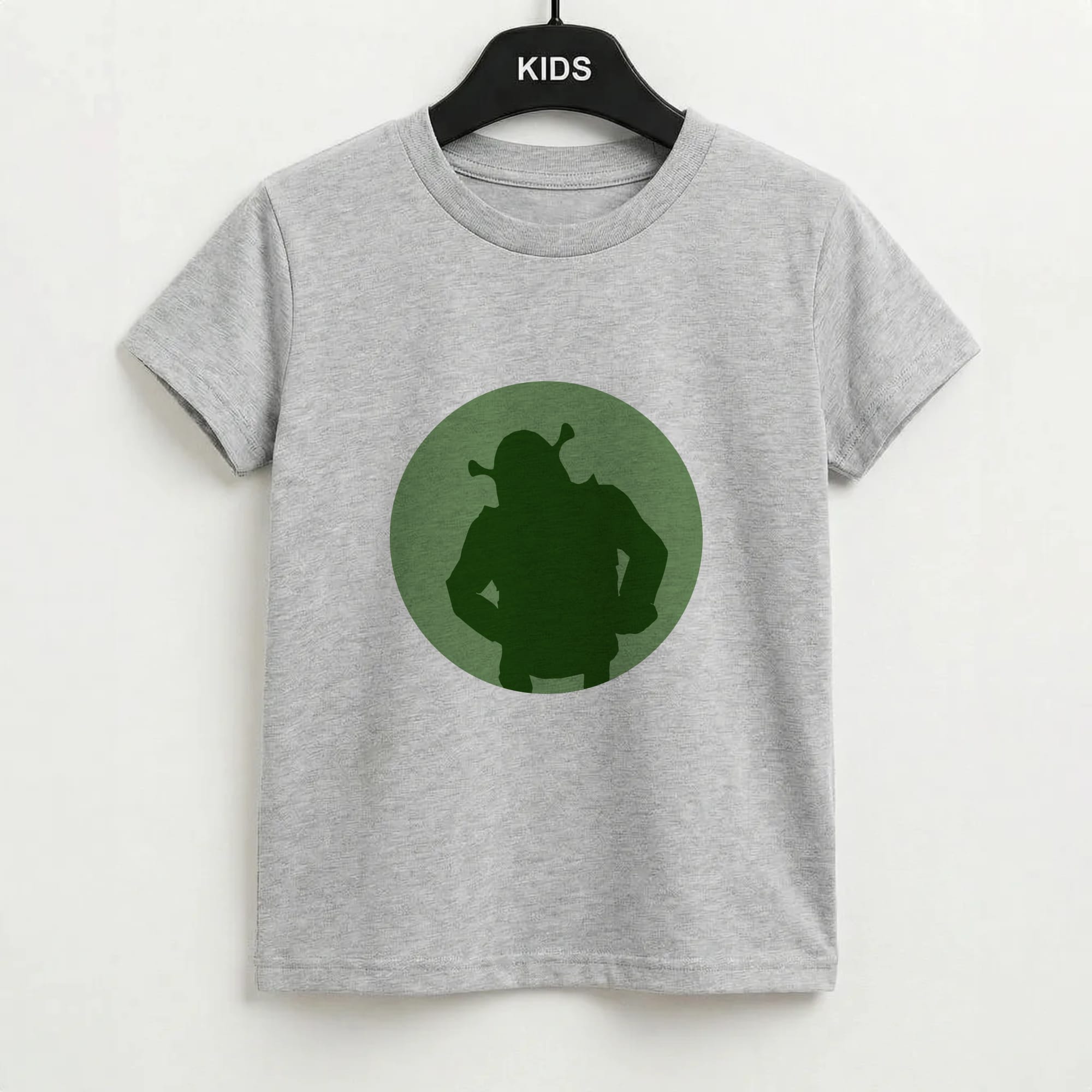 Green Ogre Outline Kids T-Shirt