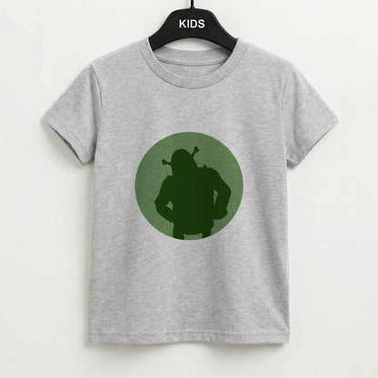 Green Ogre Outline Kids T-Shirt