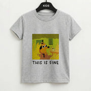 This Is Fine - Memes Kids T-Shirt 2