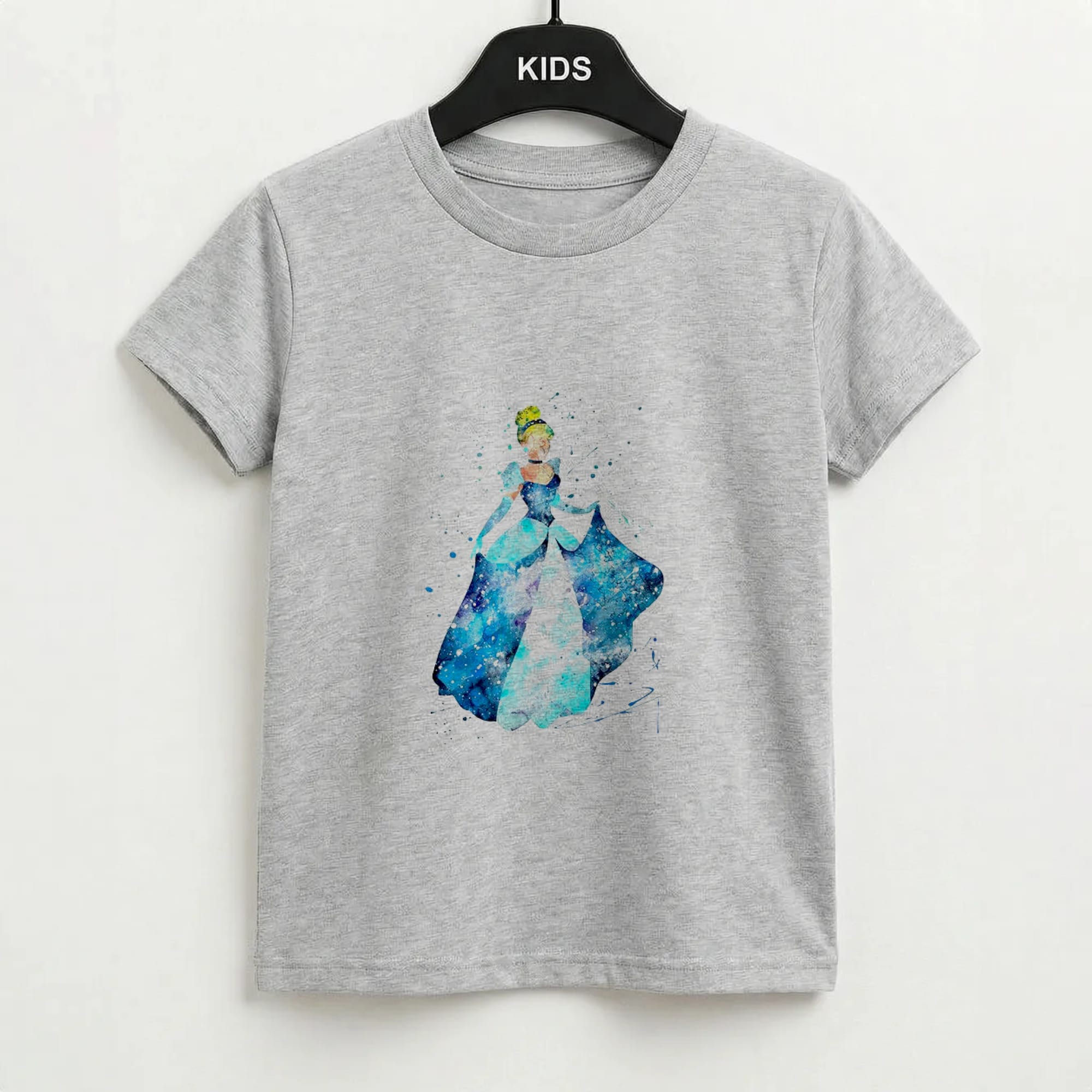 Watercolour Cinderella Fairytale Kids T-Shirt