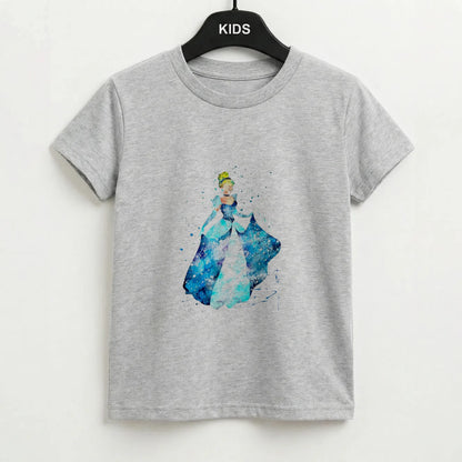 Watercolour Cinderella Fairytale Kids T-Shirt