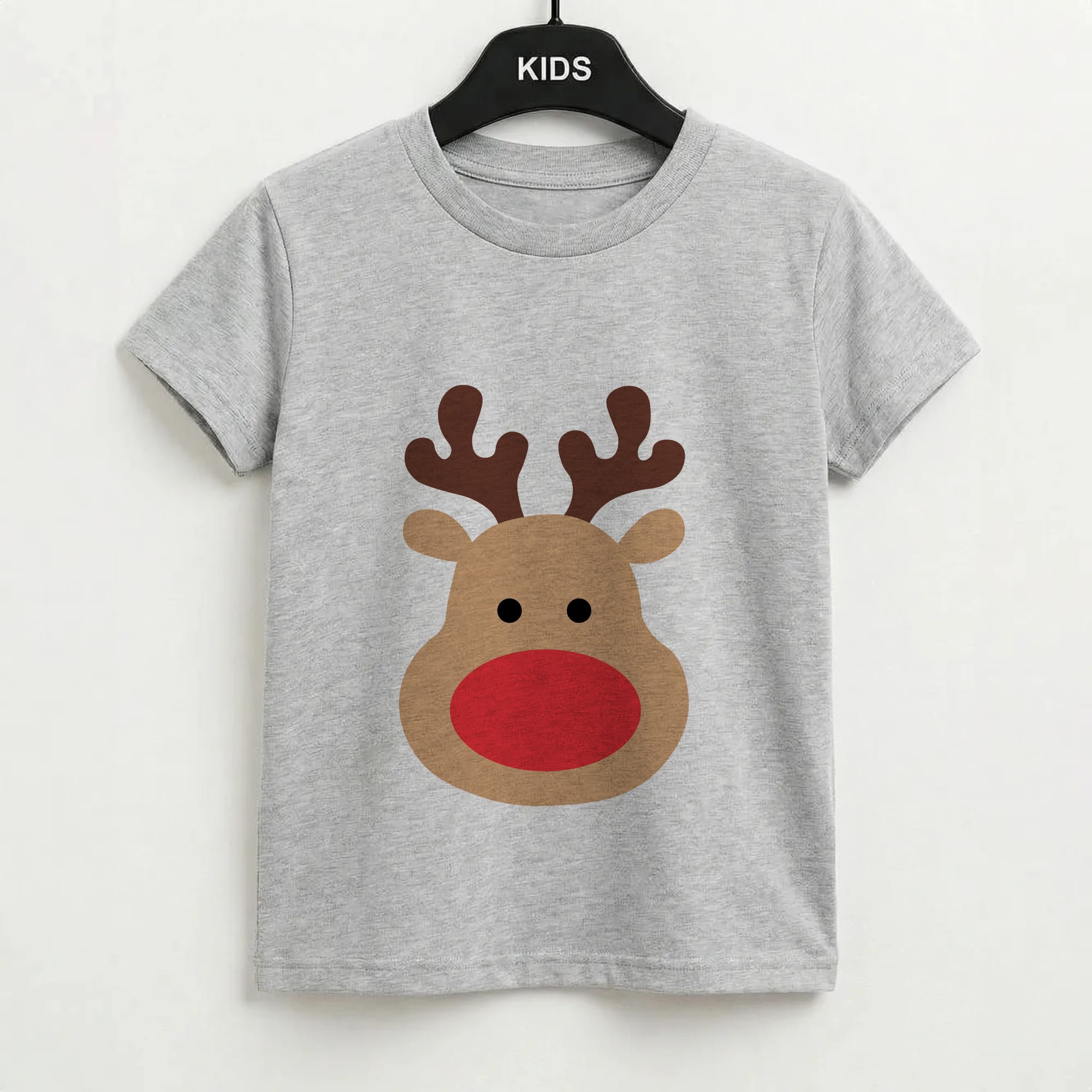 Rudolph Face - Christmas Kids T-Shirt