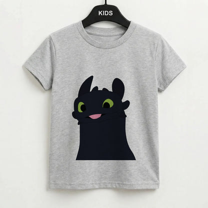 Black Fury Dragon Kids T-Shirt