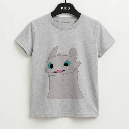 White Fury Dragon Kids T-Shirt