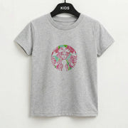 Pink Coffee Logo Kids T-Shirt 2