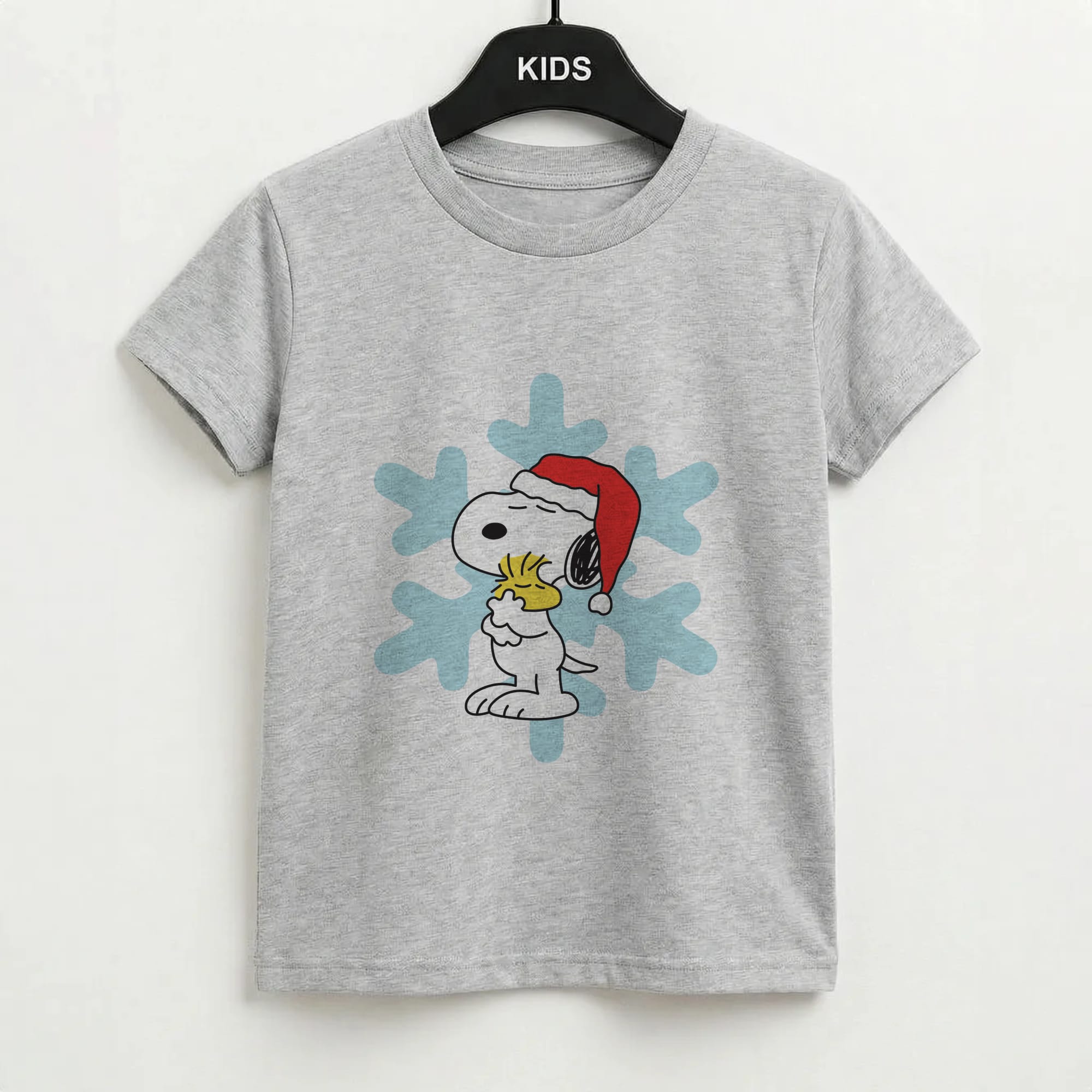Christmas Cartoon Beagle And Bird  Kids T-Shirt
