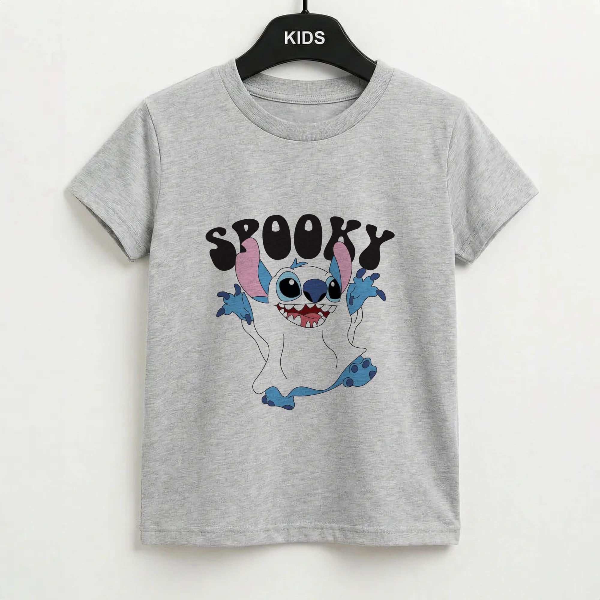 Spooky Cute Blue Alien Kids T-Shirt