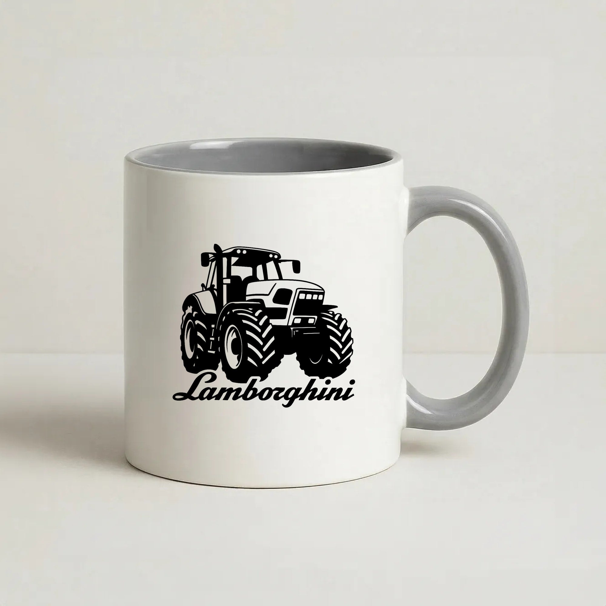 Lambo Tractor Coffee Grey Mug