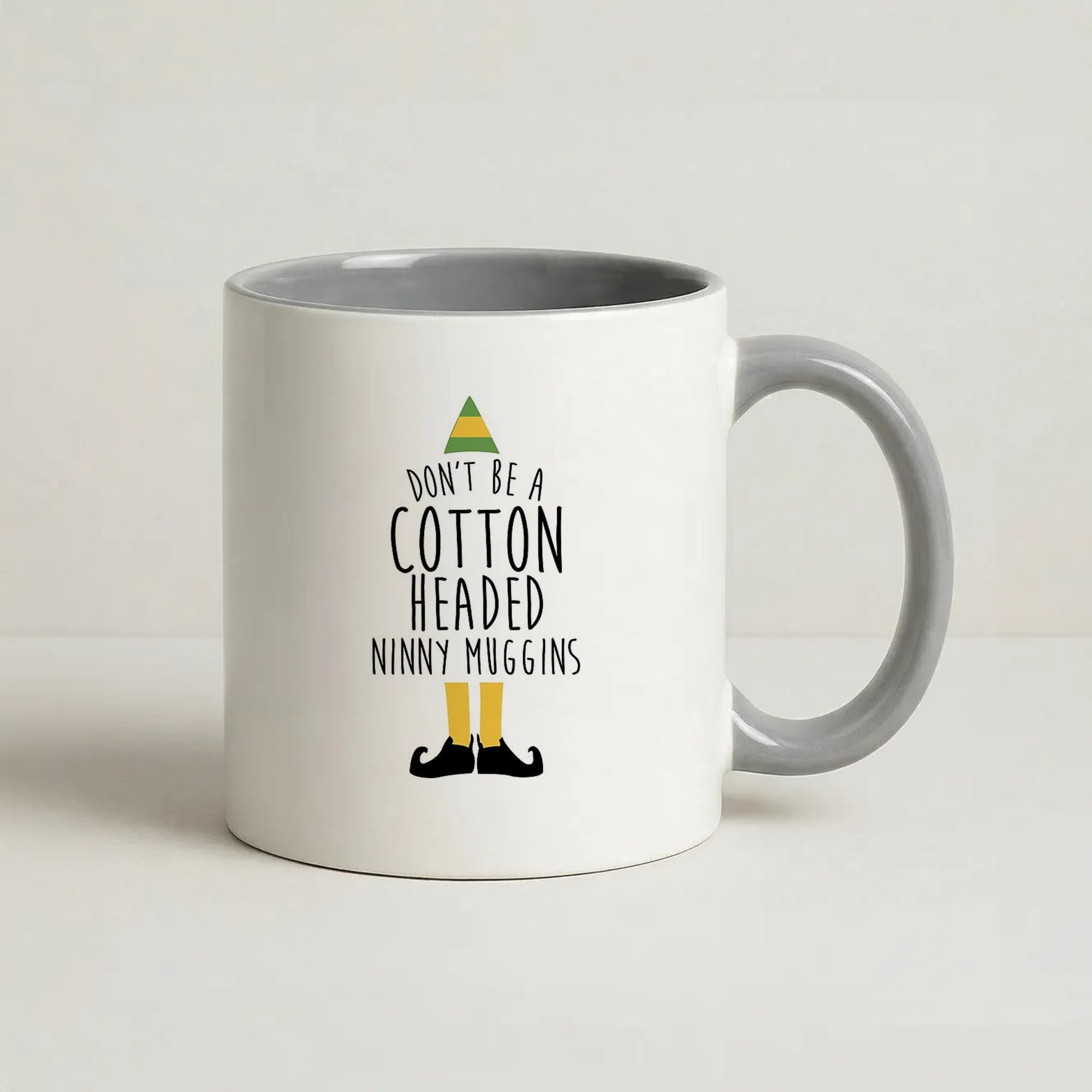 Cotton Headed Ninny Coffee Grey Muggins - Buddy The Elf Coffee Grey Mug