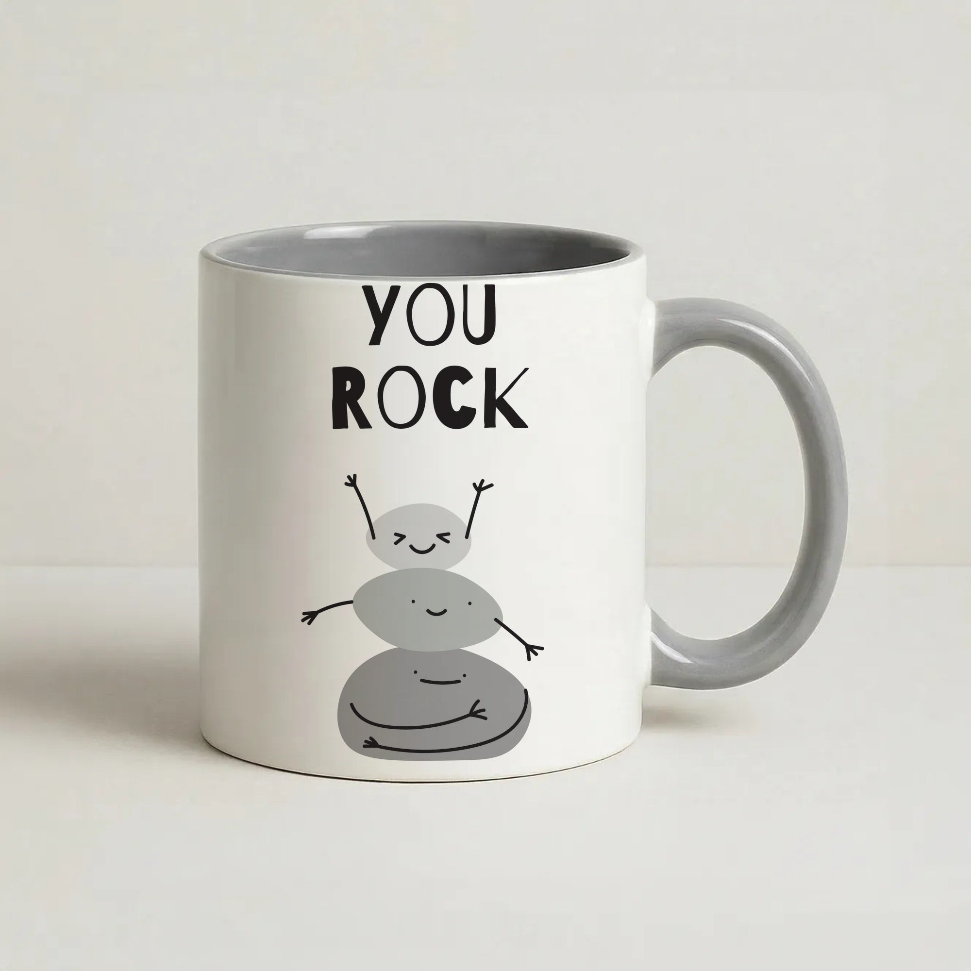 You Rock Coffee Grey Mug