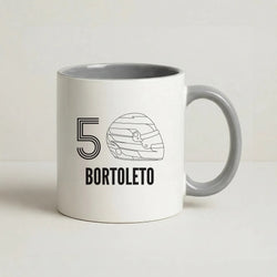 Bortoleto Helmet 2026 Coffee Grey Mug