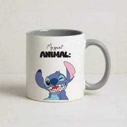 My Sprit Animal Blue Alien Coffee Grey Mug