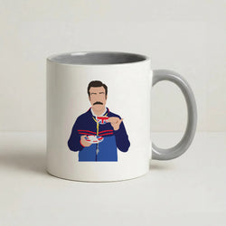 Ted Drinking Tea Coffee Grey Mug
