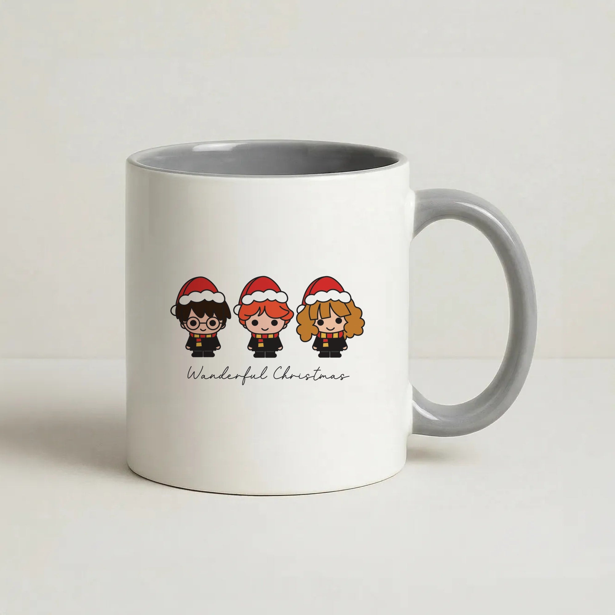 Wizards With Christmas Hats Coffee Grey Mug
