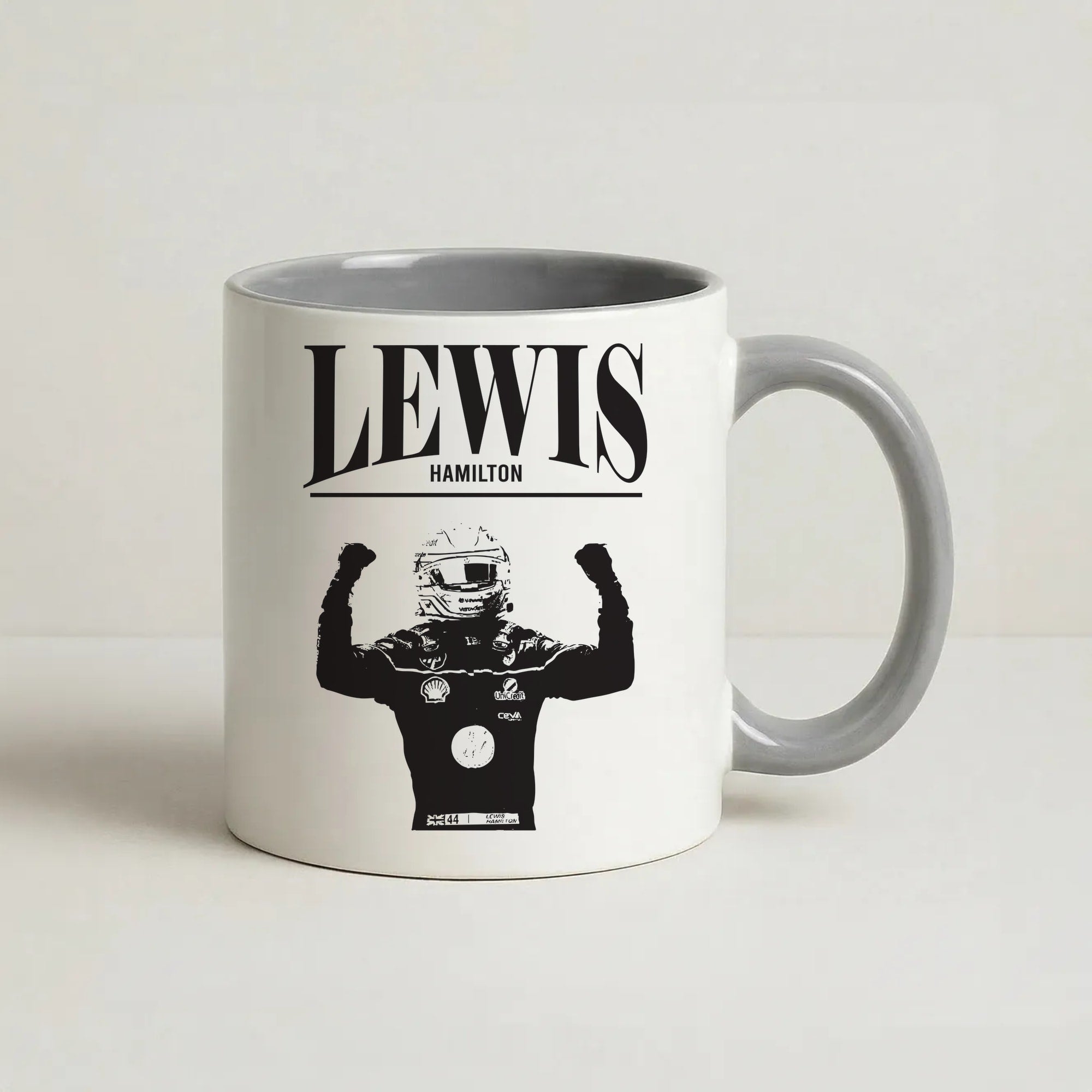 Lewis Red And Gold Coffee Grey Mug