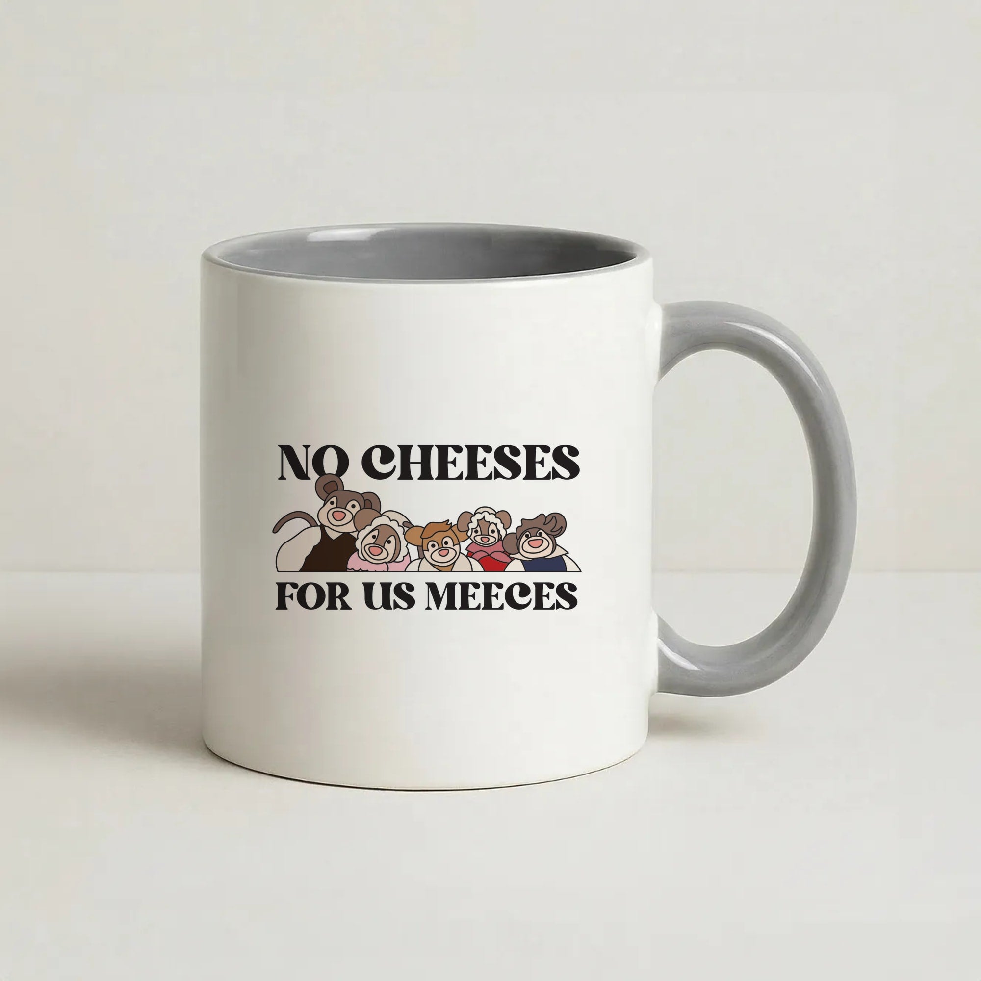 No Cheeses For Us Meeces II Coffee Grey Mug