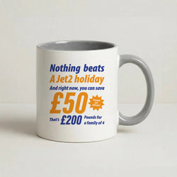 Nothing Beats A Jet Holiday Coffee Grey Mug