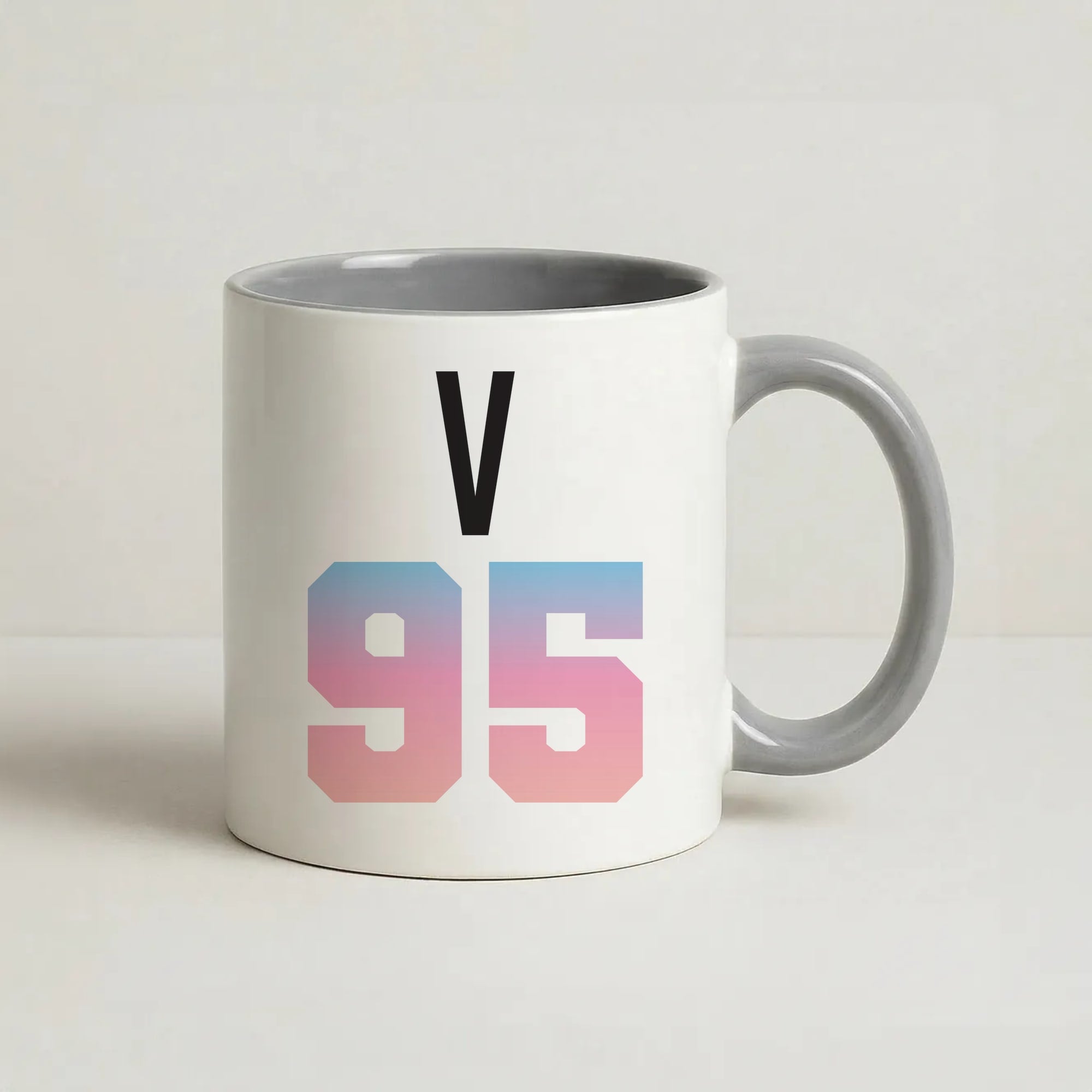 V 95 Coffee Grey Mug
