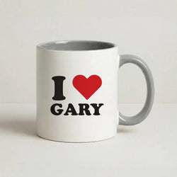I Love Gary Coffee Grey Mug