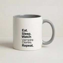 Eat Sleep Watch VPD Repeat Coffee Grey Mug