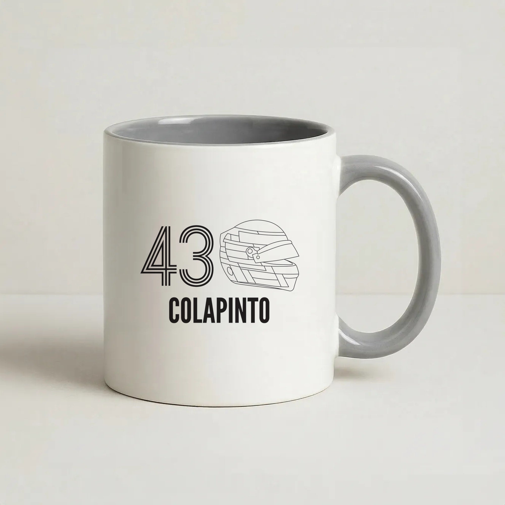 Colapinto Helmet 2026 Coffee Grey Mug