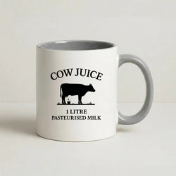 Cow Juice Coffee Grey Mug