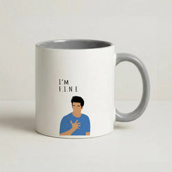 I'm Fine Coffee Grey Mug