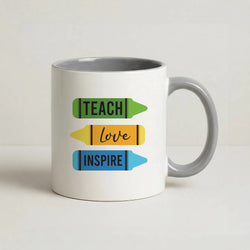 Teach, Love, Inspire Coffee Grey Mug
