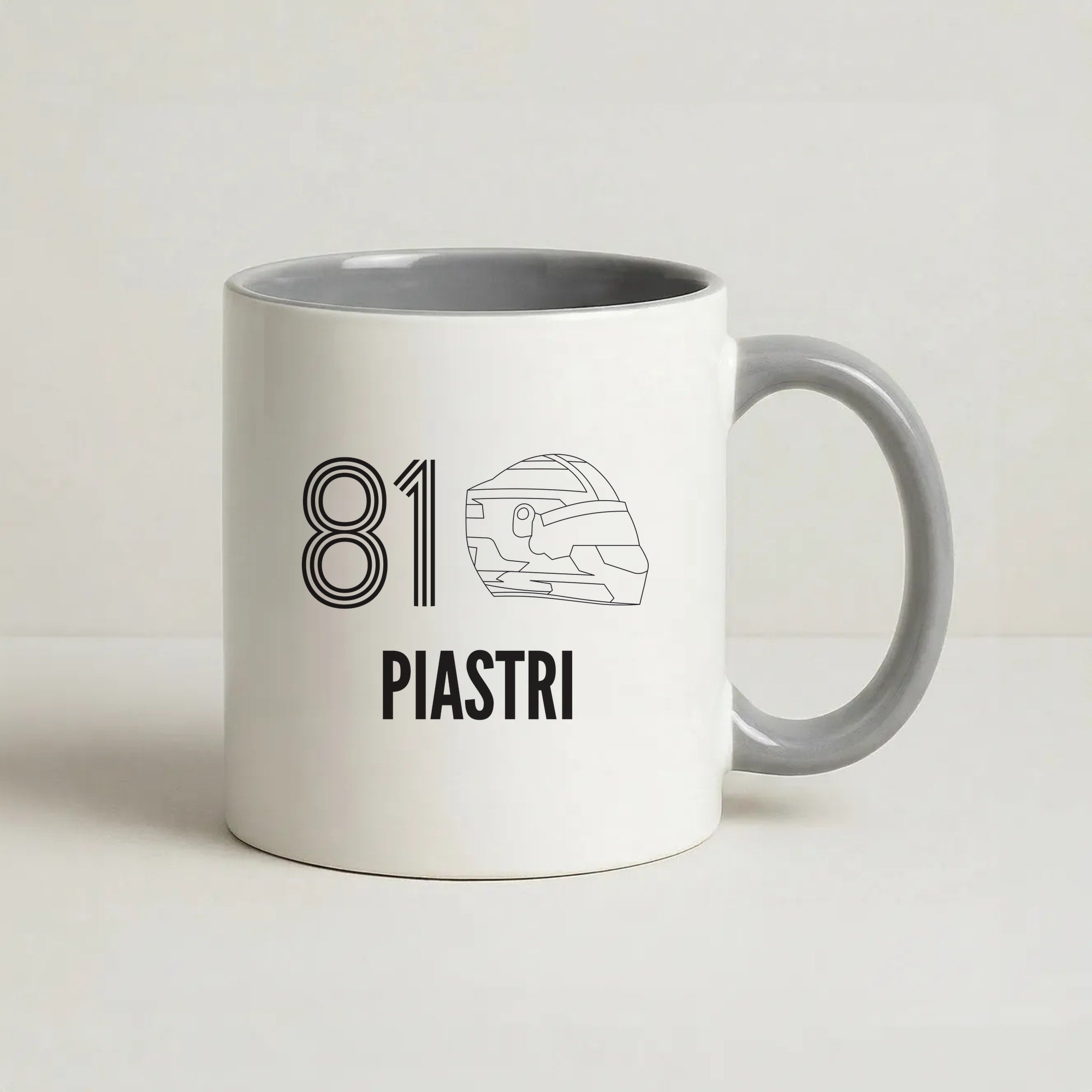 Piastri Helmet 2026 Coffee Grey Mug