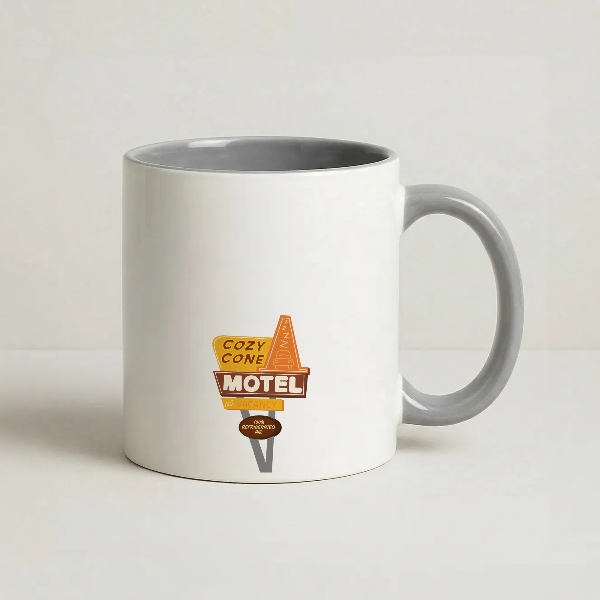 Cozy Cone Motel - Cars Coffee Grey Mug