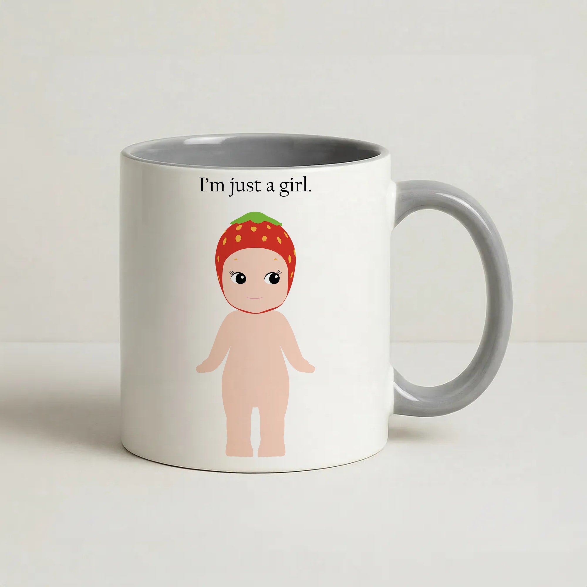 I'm Just A Girl Coffee Grey Mug