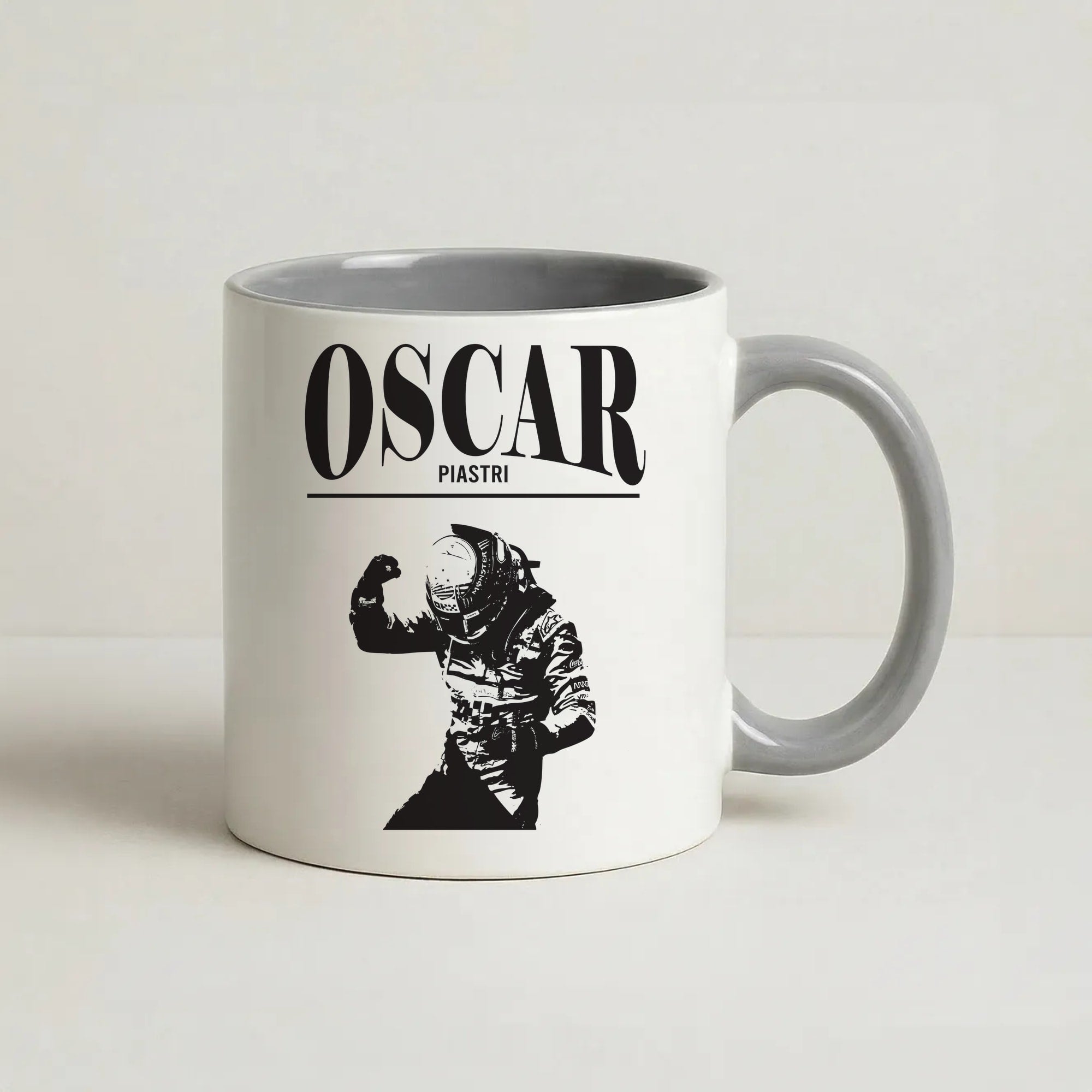 Oscar Orange And Black Coffee Grey Mug