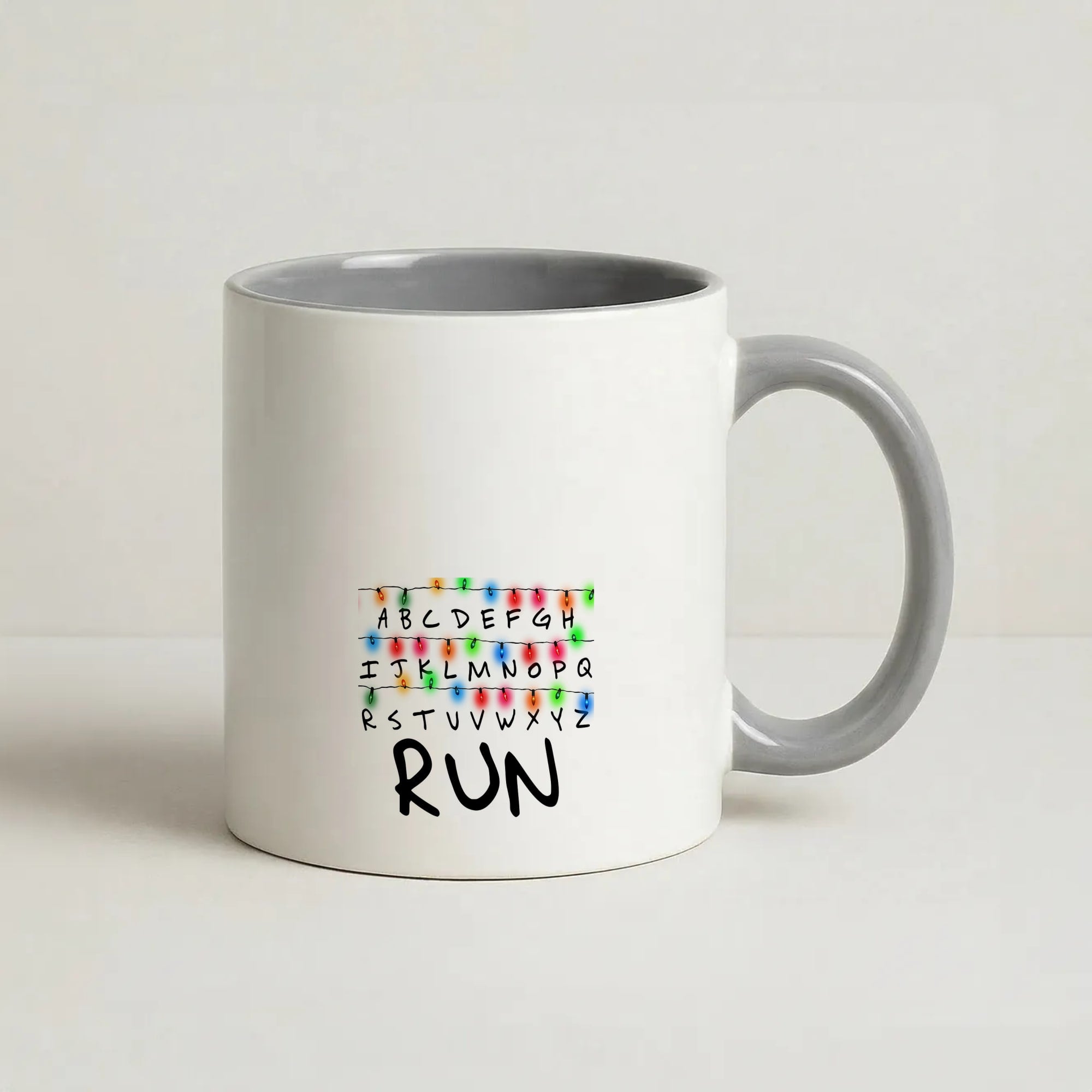Run Coffee Grey Mug