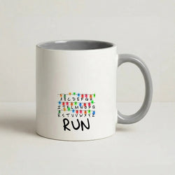 Run Coffee Grey Mug