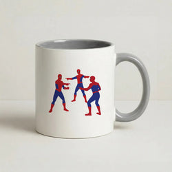 Spider Hero Pointing Meme Coffee Grey Mug
